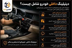 دیتیلینگ داخلی خودرو شامل چیست؟